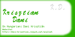 krisztian dani business card