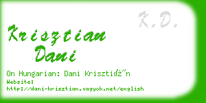 krisztian dani business card